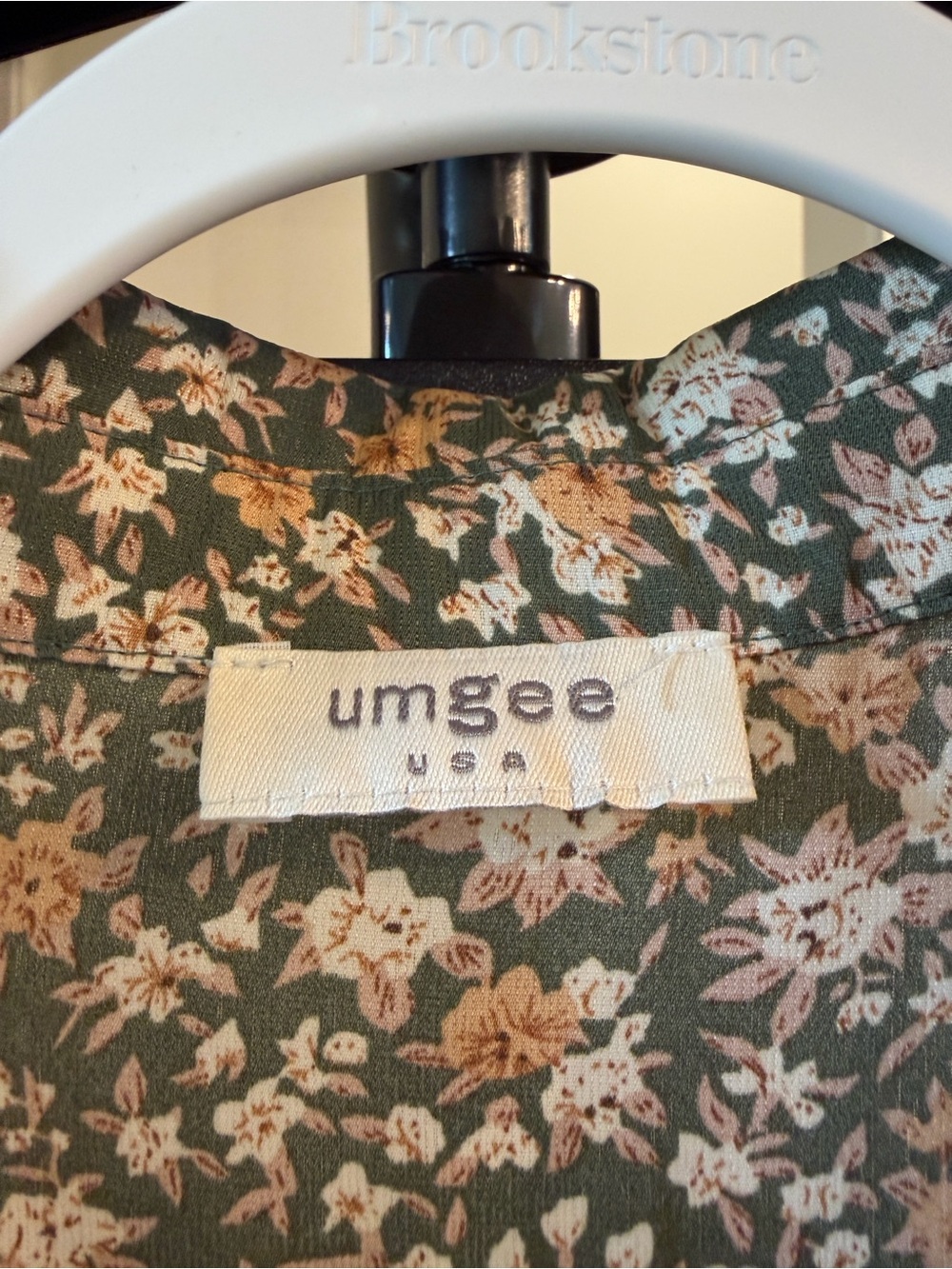 Umgee Green Floral Maxi Dress with Long Sleeves - Picture 5 of 8